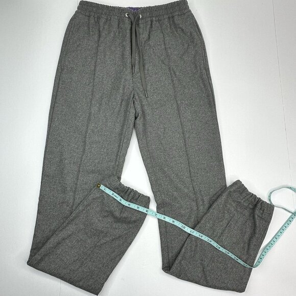 Ralph Lauren Purple Label Men's Gray Wool‎ Quiet Luxury Joggers 30/W27/L32 - Picture 13 of 14